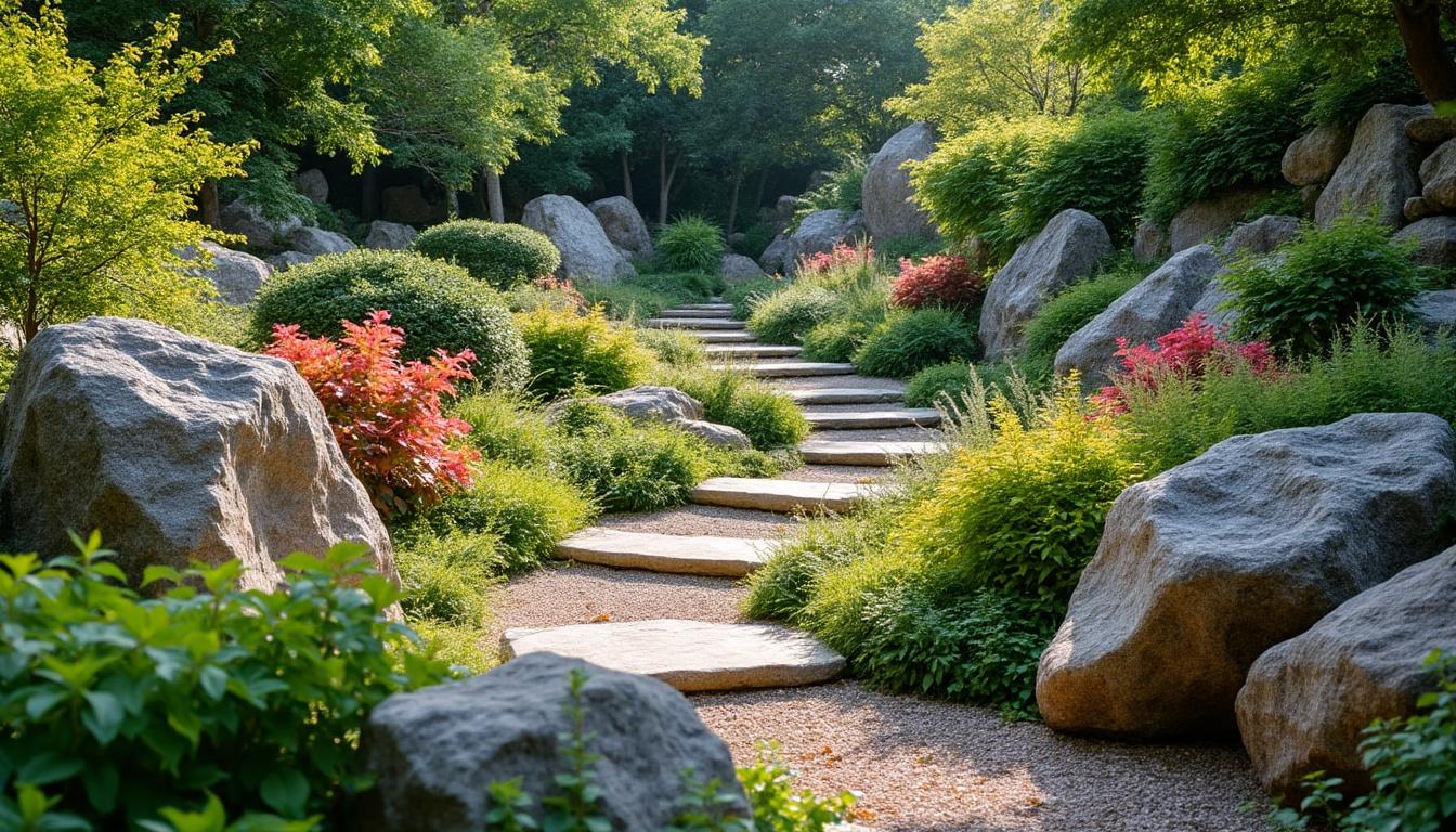 Des idées pour créer un massif de jardin avec des pierres naturelles