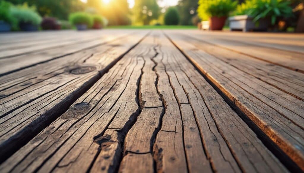 Réparer un vernis bois abîmé sur une terrasse