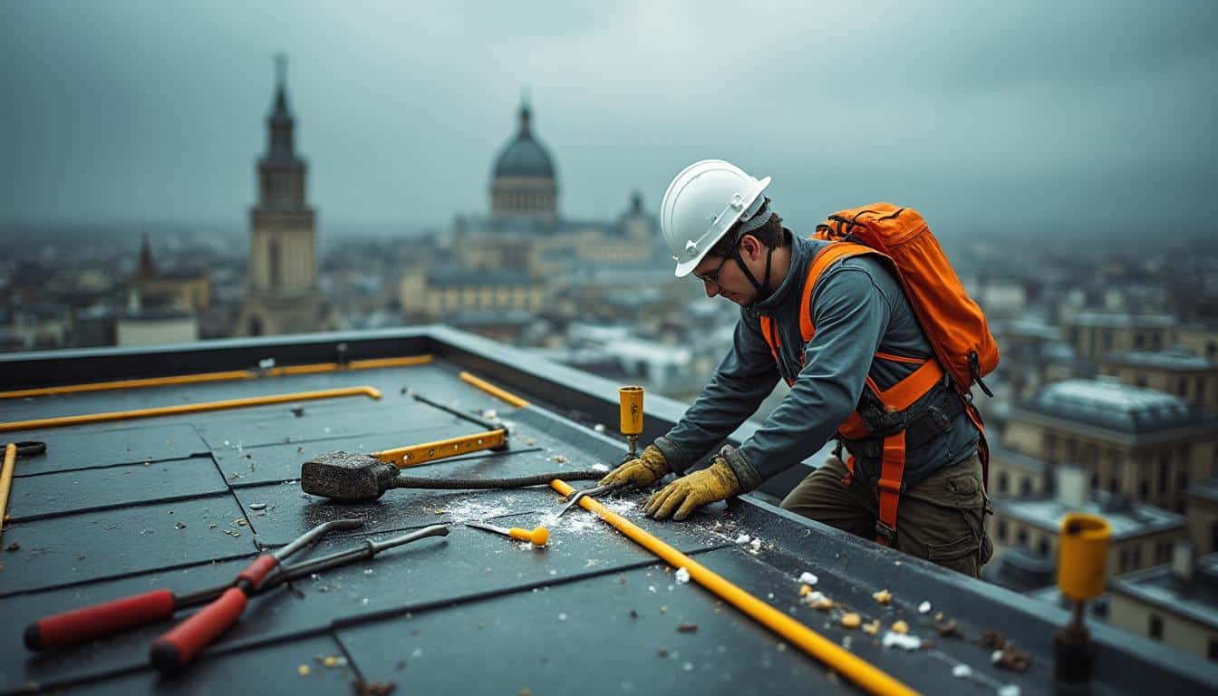 Ligne de vie sur toiture en tuile : guide complet pour sécuriser