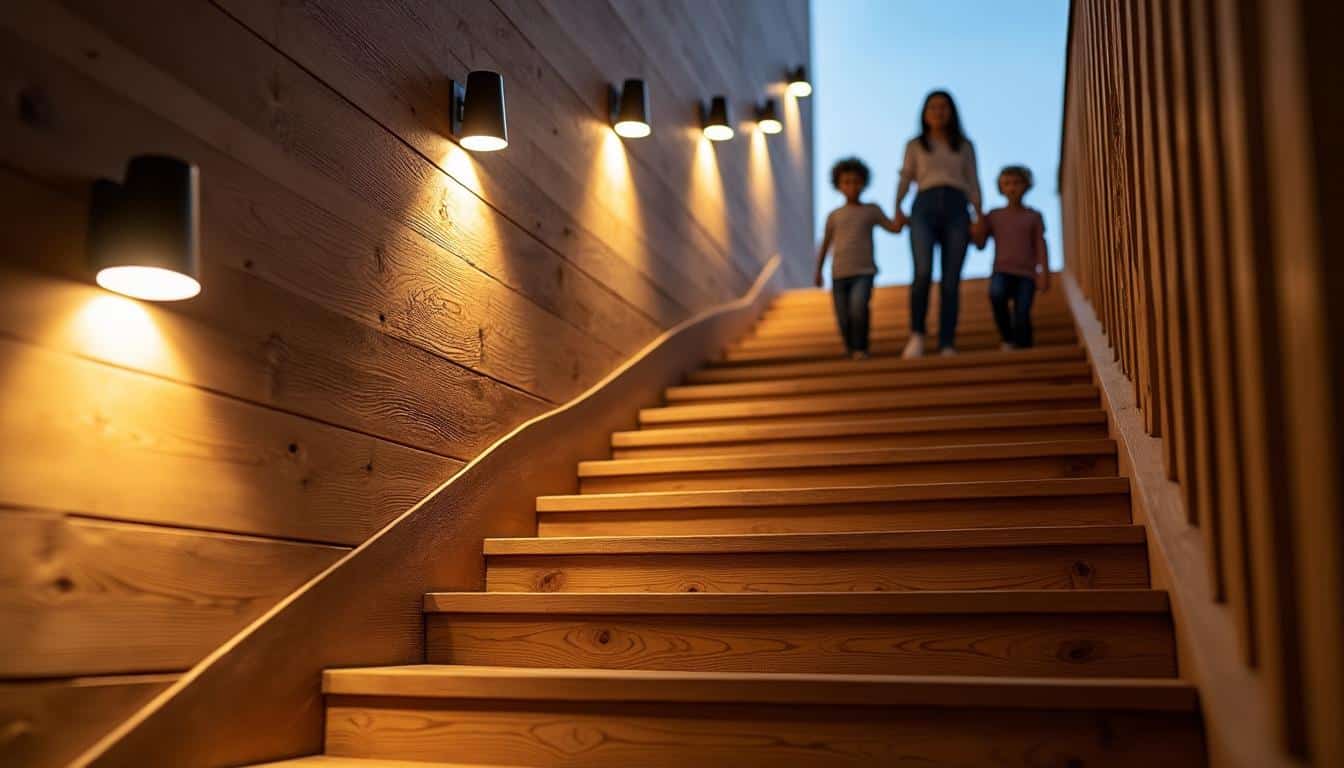Illustration: Pourquoi un éclairage mural est indispensable pour sécuriser et sublimer son escalier ?