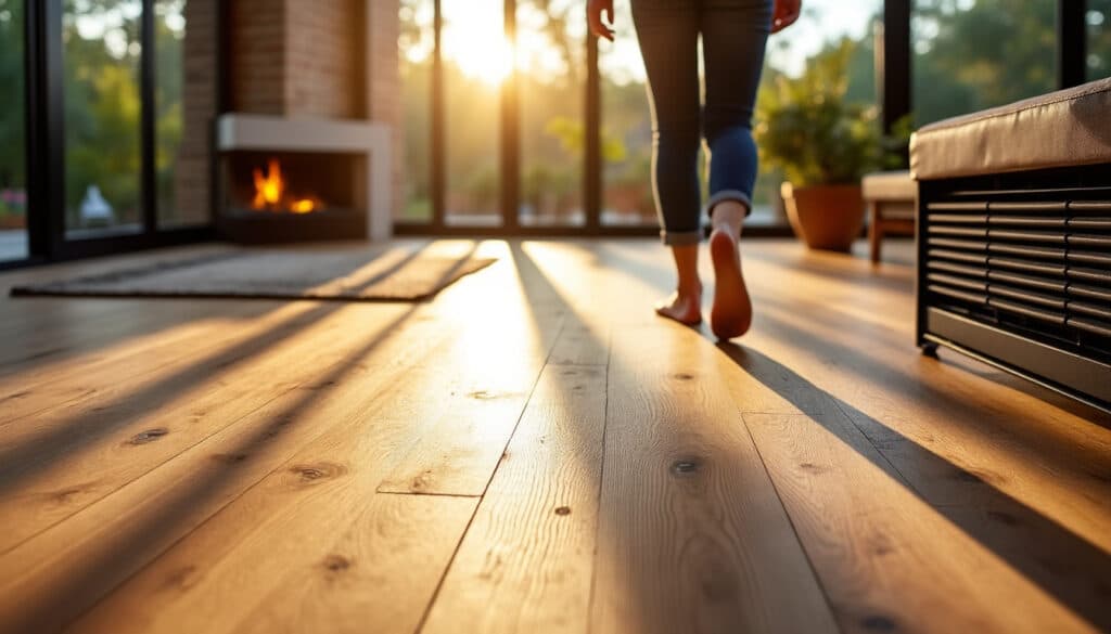Parquet massif compatible chauffage au sol : confort et élégance