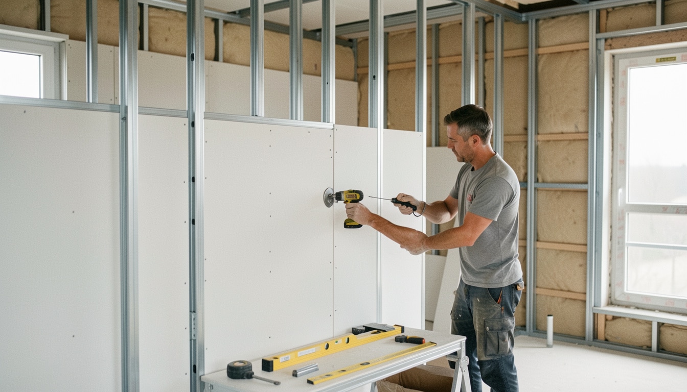 Cloison sèche : usages, pose et critères de choix